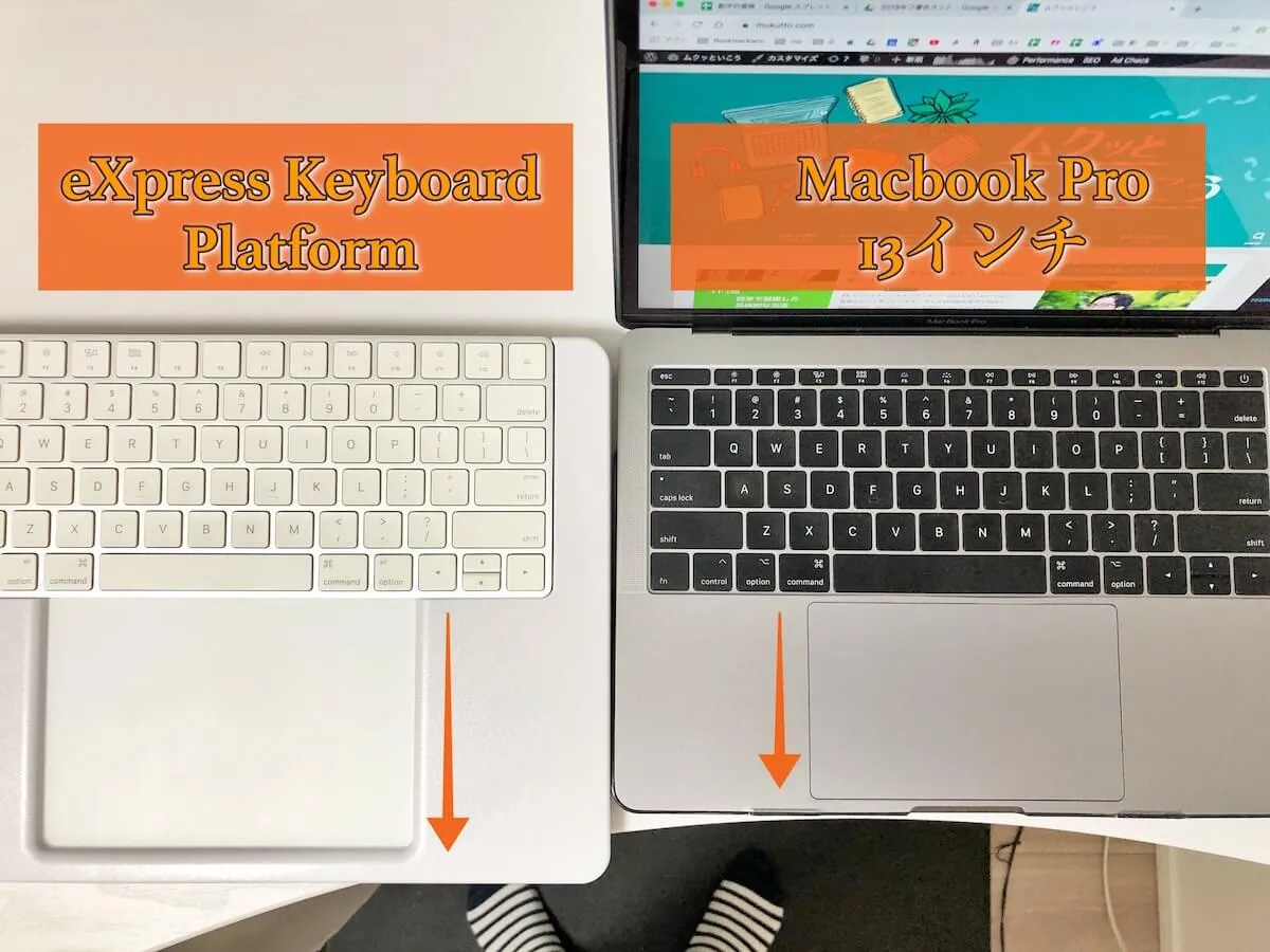 eXpress Keyboard Platformの大きさ