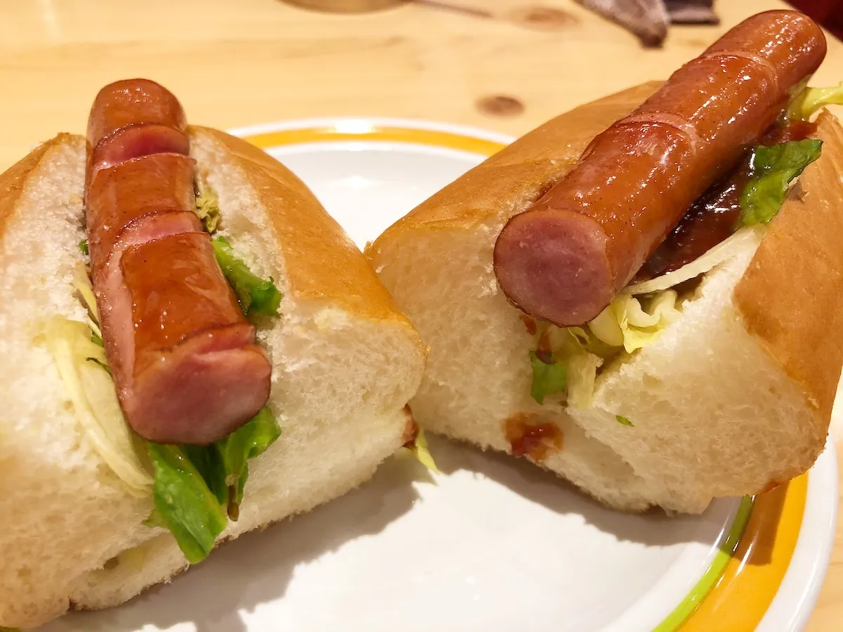 チリドッグの断面