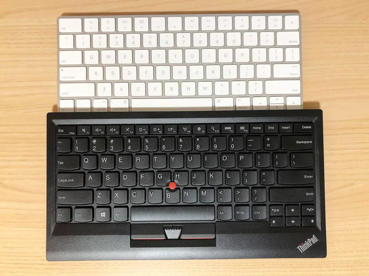 キーボードを縦に並べる