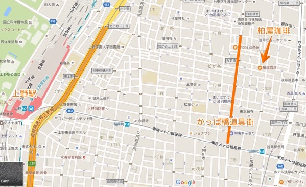 かっぱ橋道具街の地図