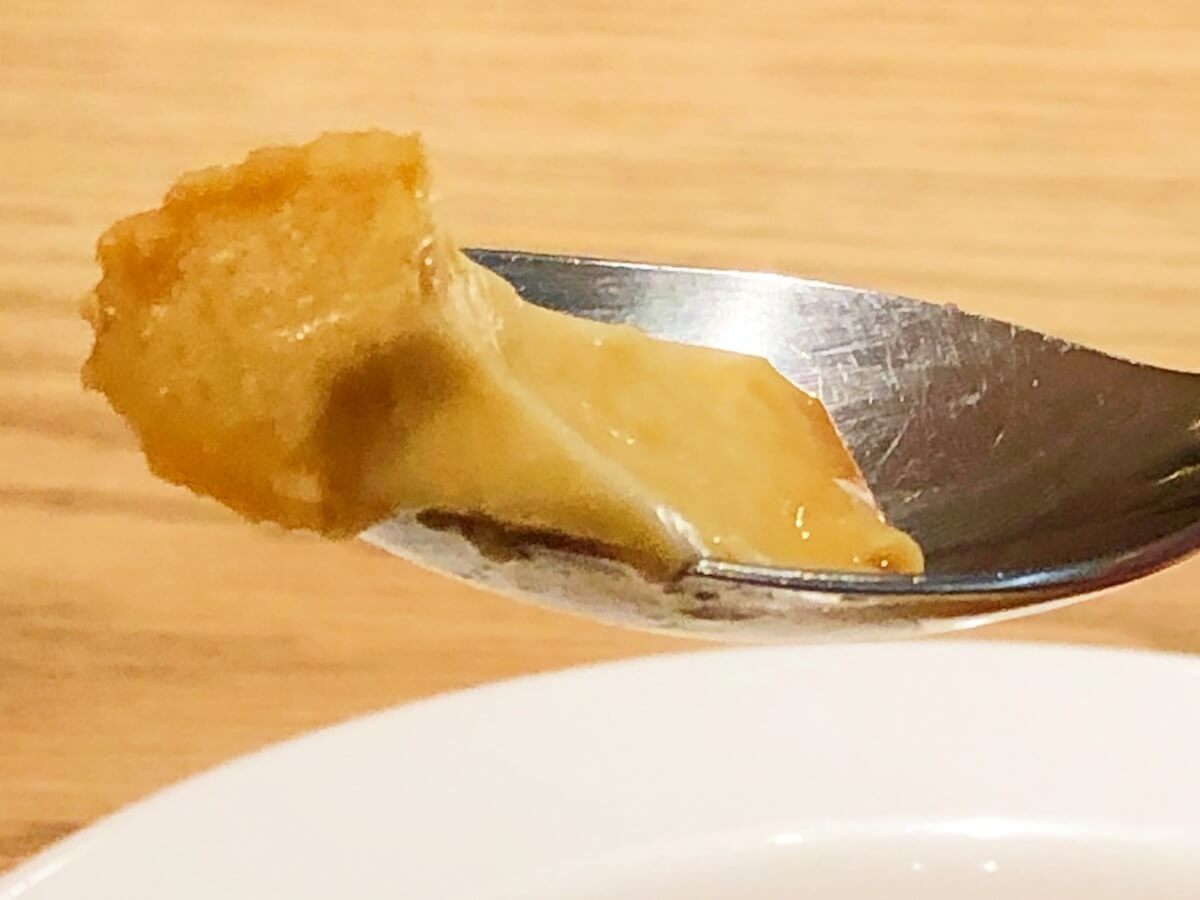 無印カフェの焼きプリン